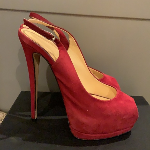Zanotti red suede pumps - size 39 - Picture 3 of 4